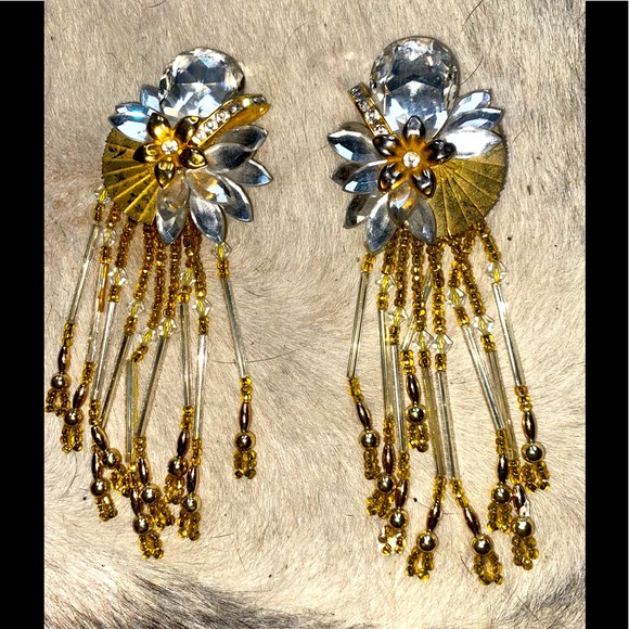 Chandelier Clip Artisan made earrings - Picture 1 of 6